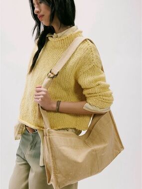 NWT Free People Camp Crush Sling Bag- Neutral